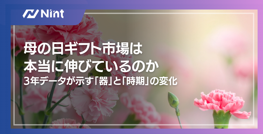 母の日ギフト市場は本当に伸びているのか｜3年データが示す「器」と「時期」の変化