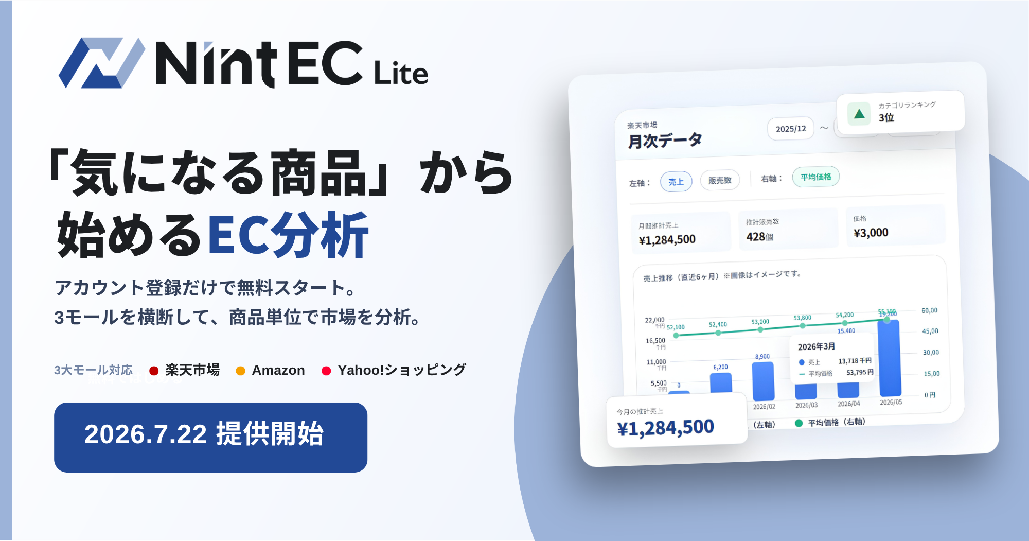 Nint EC Lite キービジュアル|2026年7月22日提供開始
